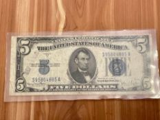 (1) 1934 $5 Silver Certificate