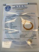 14KT Golden South Sea Pearl Necklace (33 South Sea Pearls)