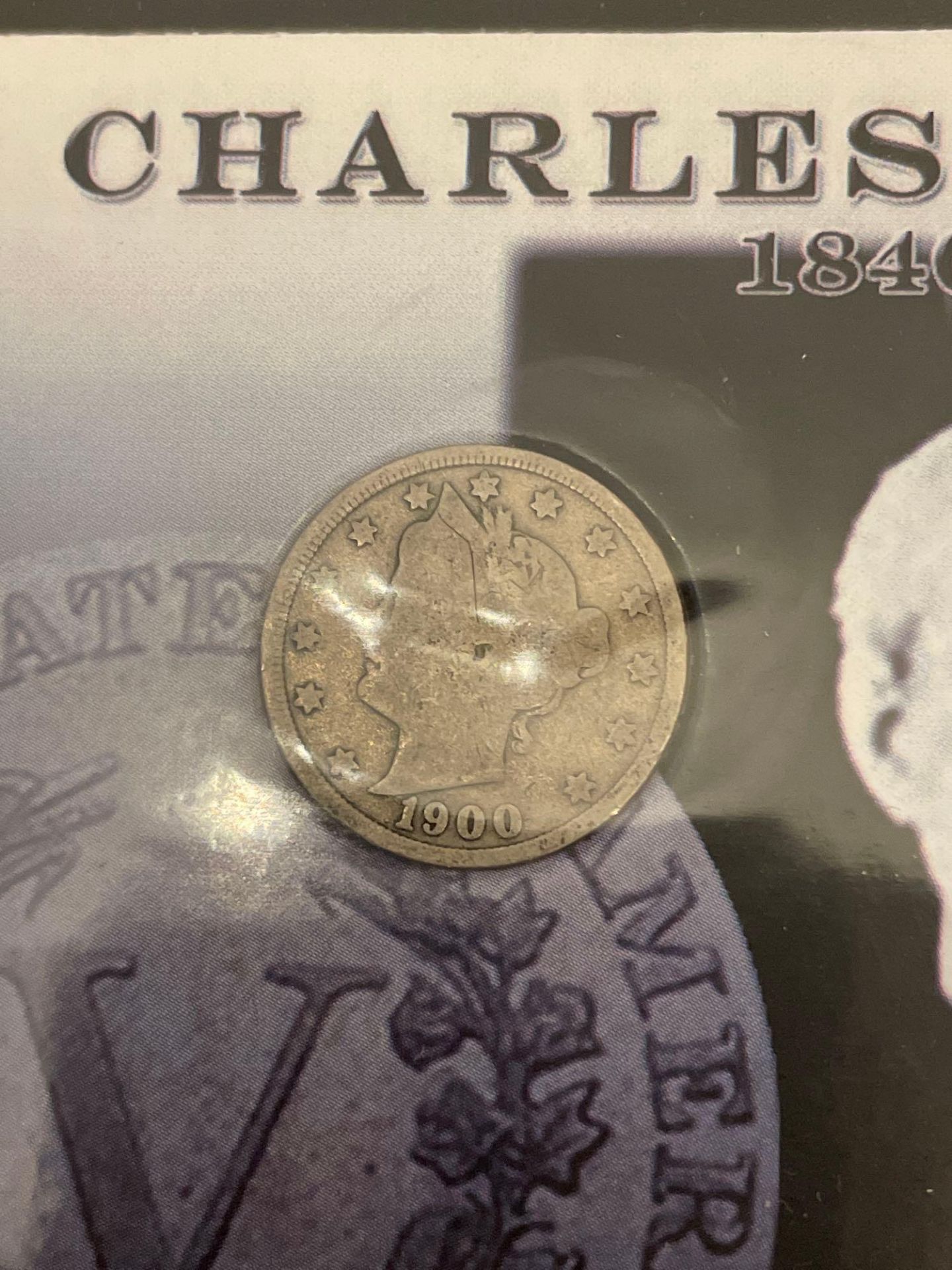 1900 Liberty Nickel & Barber Dime - Image 2 of 5