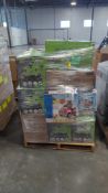 one pallet of multiple children's trucks, ATVs and other toys