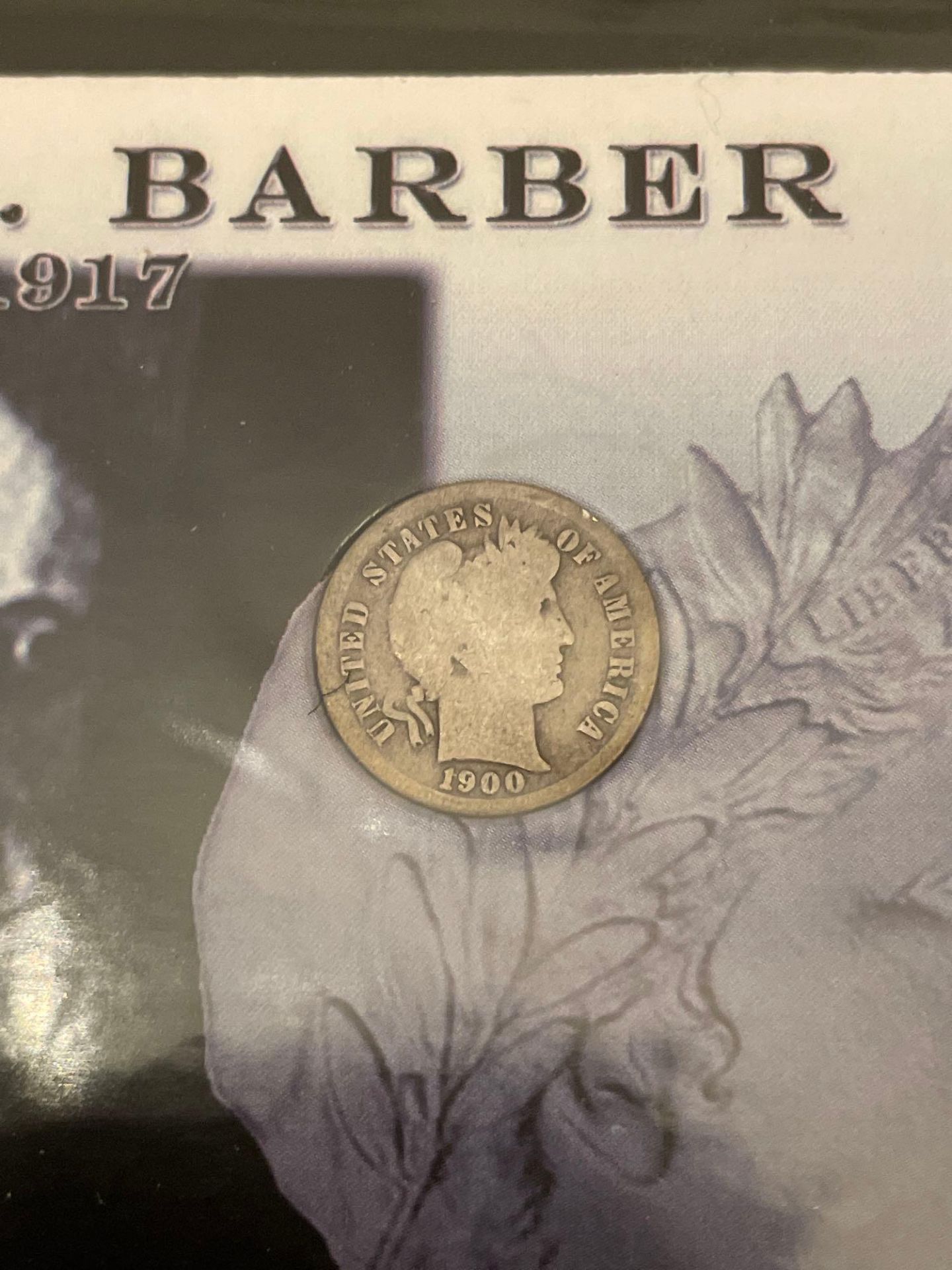 1900 Liberty Nickel & Barber Dime - Image 3 of 5
