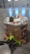 pallet of paper towels, diapers, wipes, health and beauty possibly expired product