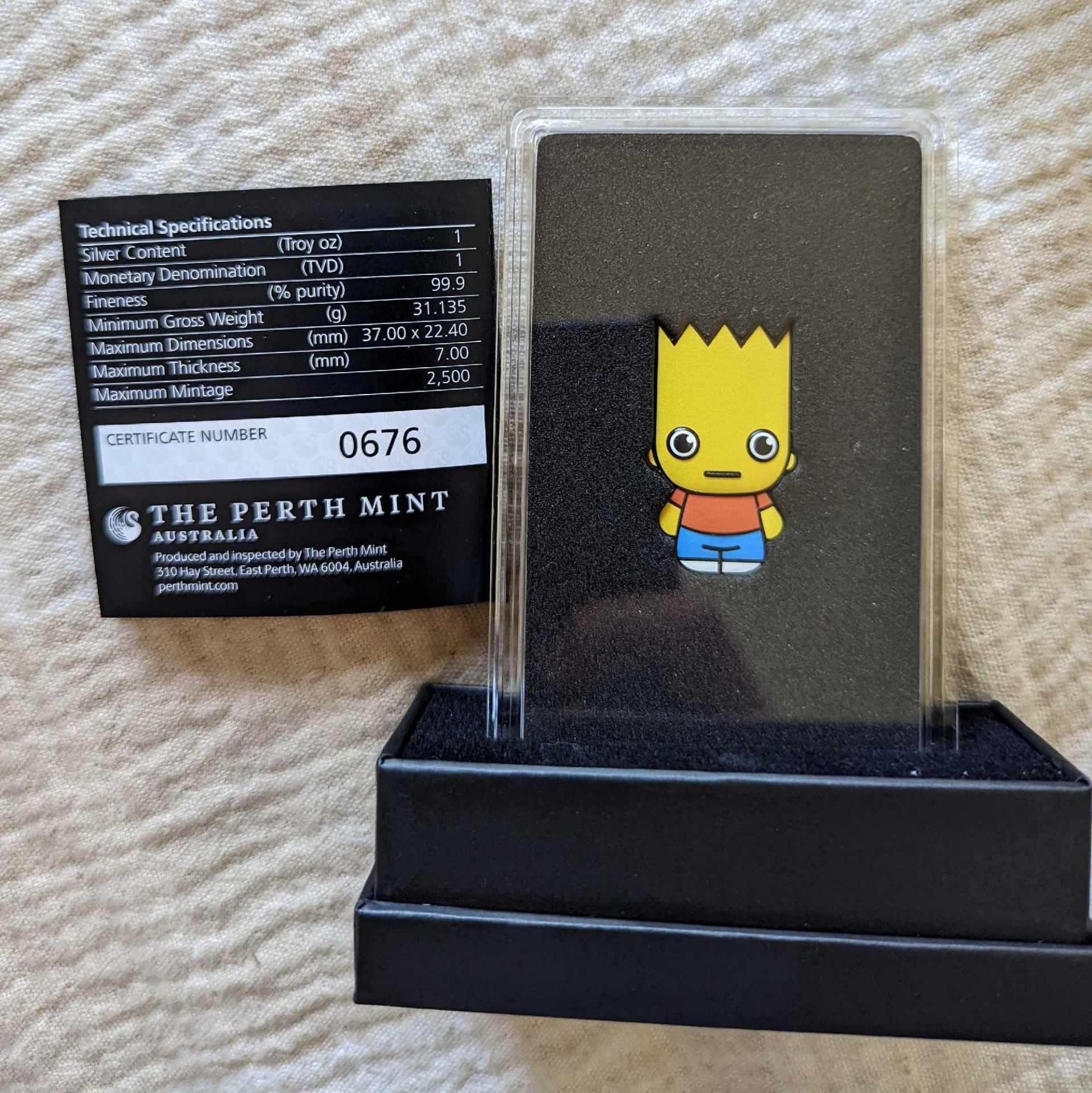 1oz Silver Bart Simpson - Image 5 of 5