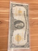 $10 1922 U.S. Gold Certificate Large Note