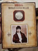 1896 Uncirculated Morgan with Wild Bill Stamp and Facts
