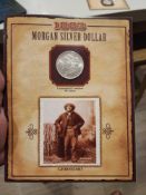 1883 Uncirculated Morgan Dollar with Geronimo Stamp and Facts