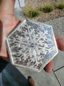 10 oz silver snow flake