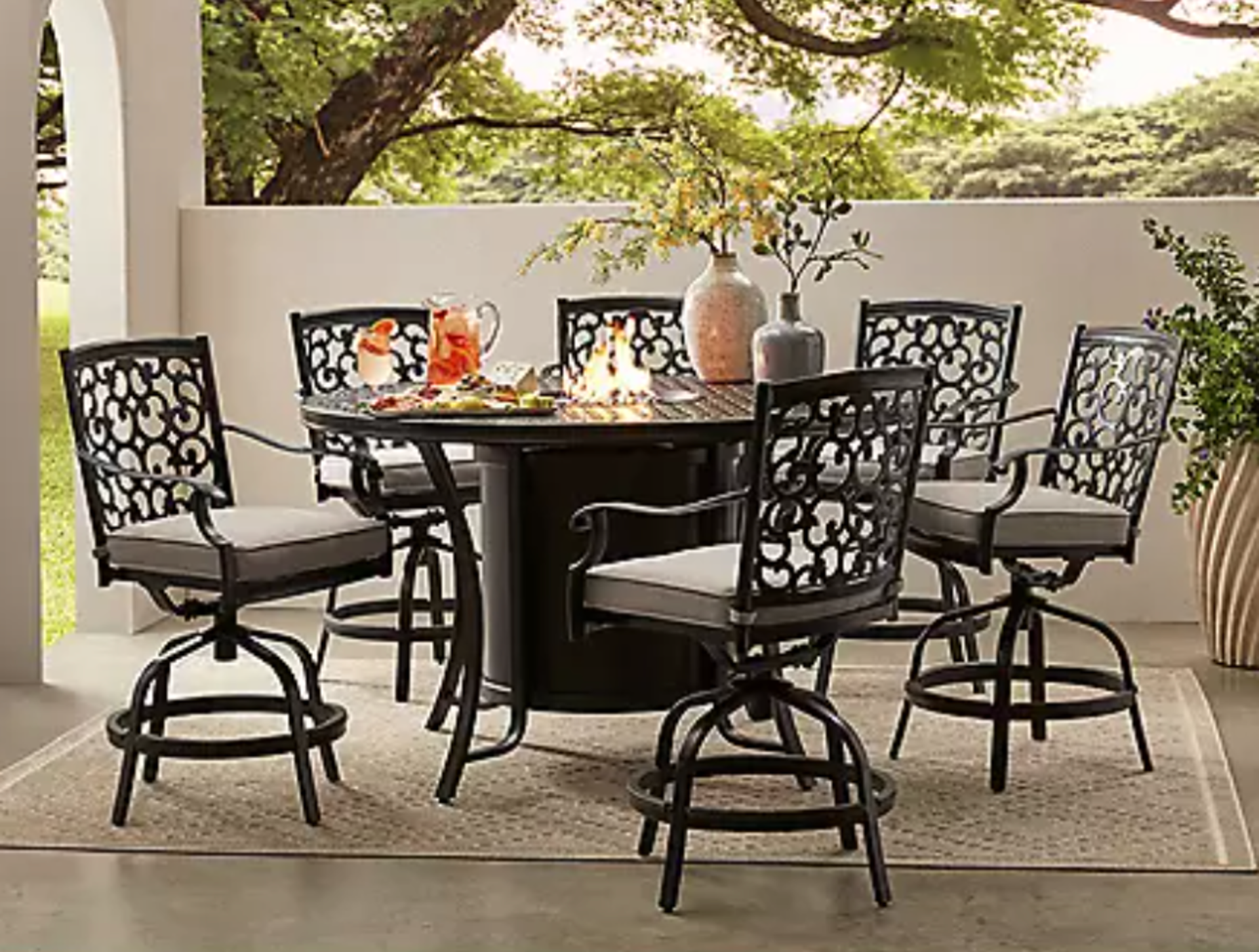 Fire Pit Dining Set