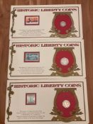 Historic Liberty Coins w/stamps