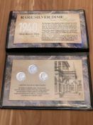 Rare Silver Dime Coin Collection: Silver Mercury Dimes 1942-1944