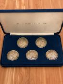 (5) Silver Peace Dollars Collection 1922-1925