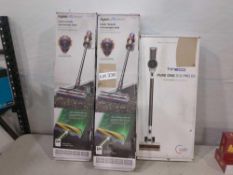 Two Dyson V15 Detect and Tineco Pure One S12 Pro EX