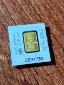 1 Gram Gold Bar Pamp Suisse