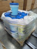 (1) Pallet of institutional laundry sour and softener and heavy duty emulsion laundry detergent