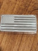 10 oz American Flag Silver Bar