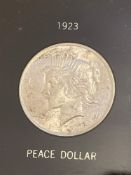 1923 Uncirculated Silver Peace Dollar