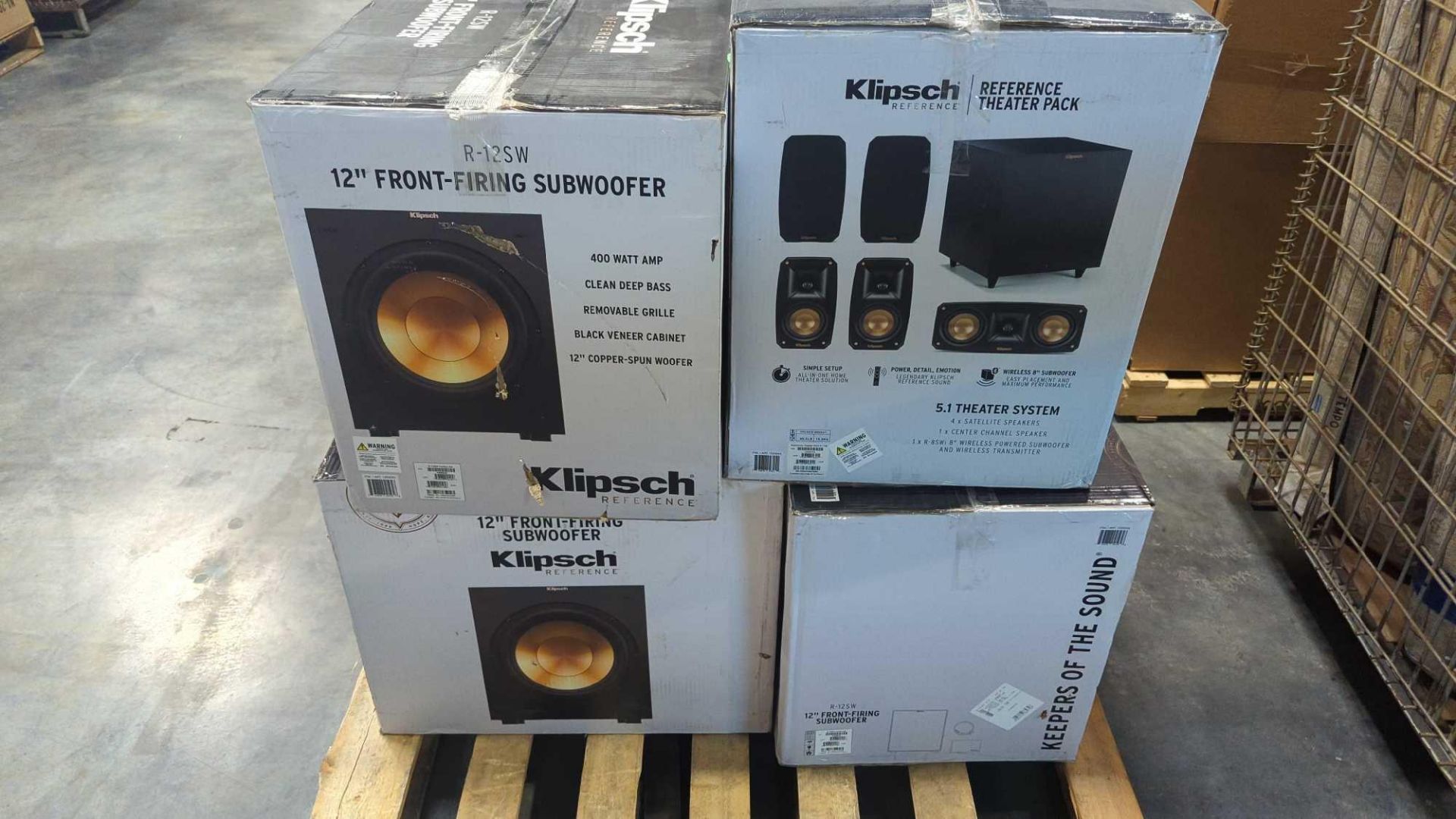 four Klipsch reference r12sw speakers - Image 2 of 4