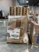 pallet Coleman spa approximately 60 tumblers mattresses greenworks corded lawn mower and more