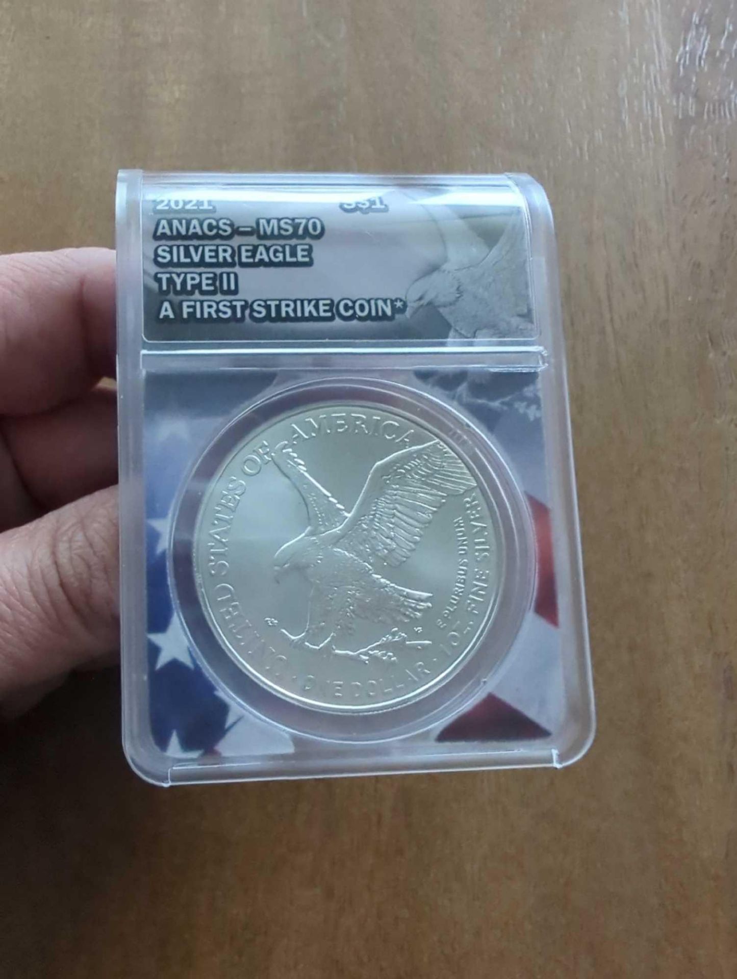 2021 First Strike type 2 Silver Eagle MS 70 - Image 2 of 4
