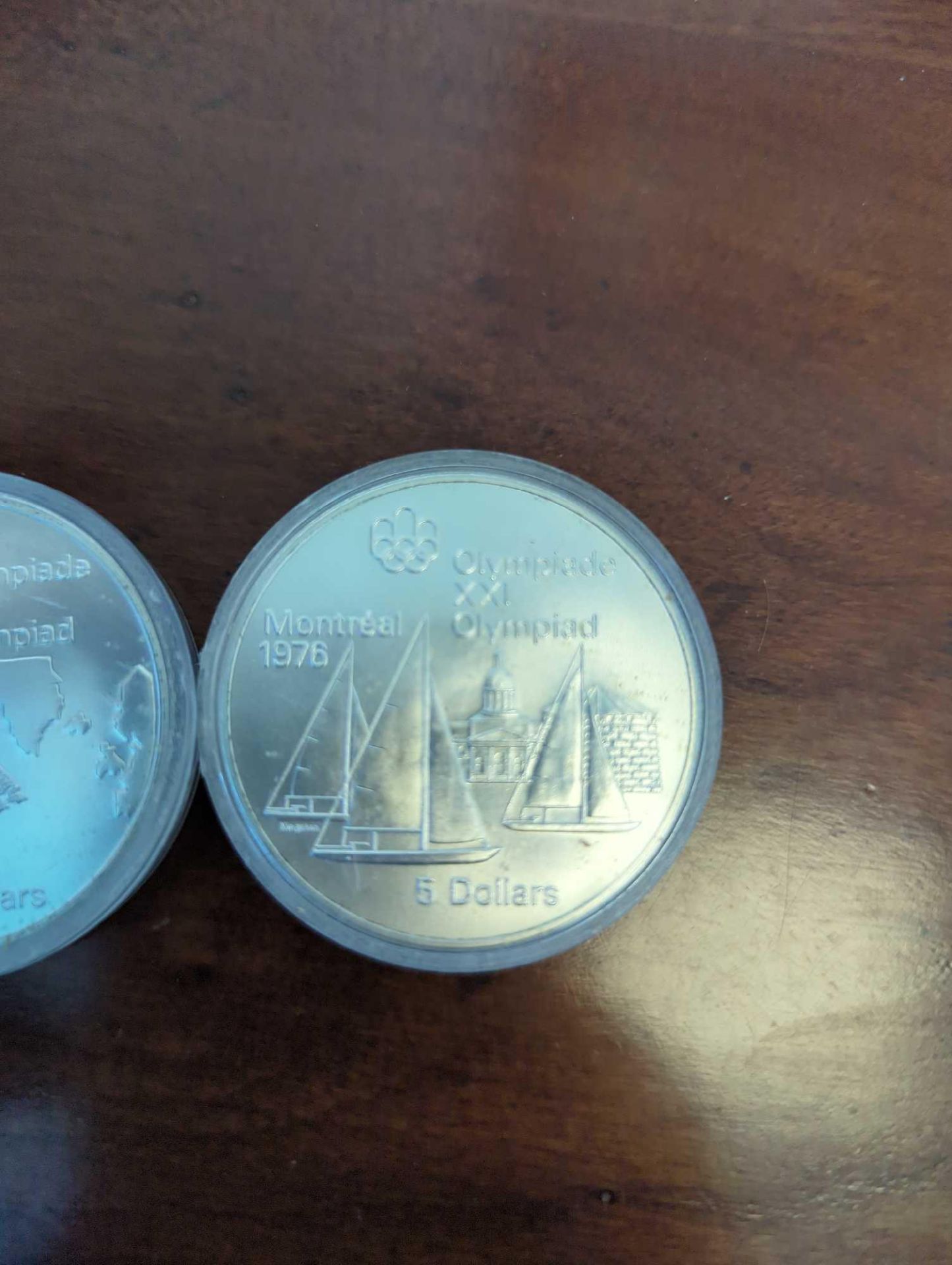 2 1973 Queen Elizabeth Olympics Silver 5 dollar coins - Image 5 of 5