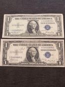 (2) 1935 $1 Silver Certificates