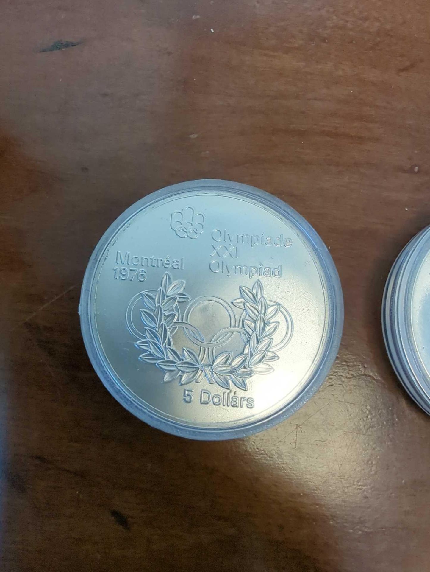 2 1974 Queen Elizabeth Olympics Silver 5 dollar coins - Image 2 of 4