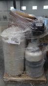 (1) Pallet- Rolled mattress, pondovac 4, Camp chef Woodwind 36 grill and more