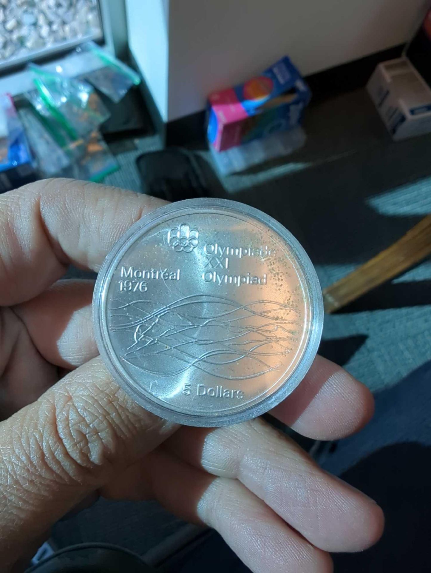 2 1975 Queen Elizabeth Olympics Silver 5 dollar coins - Image 2 of 4