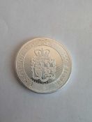st Helena silver rose crown 1.25 silver coin