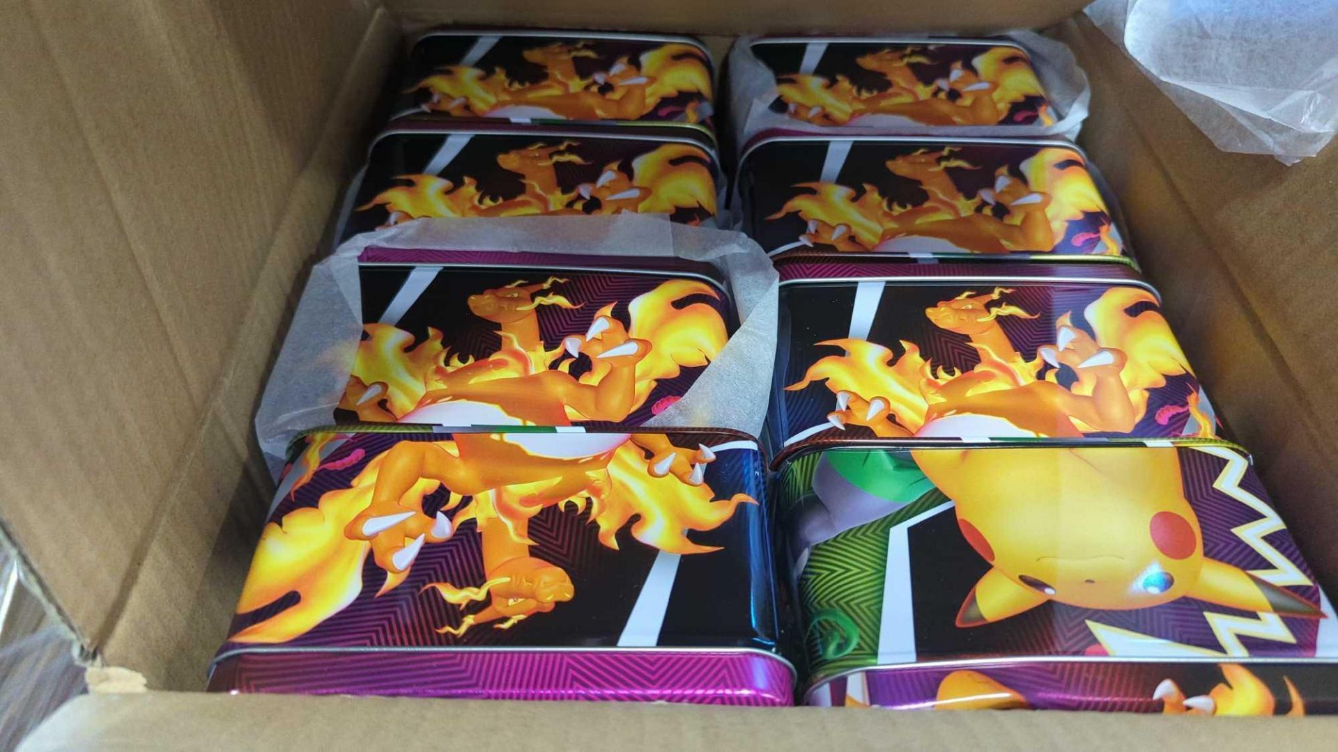 (1) pallet - multiple boxes of pokemon card tins - Image 3 of 7