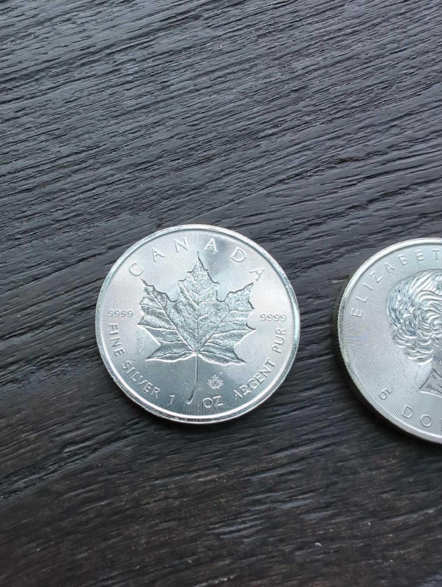 2 Canadian Maple Leaf Silver Coins - Image 2 of 3