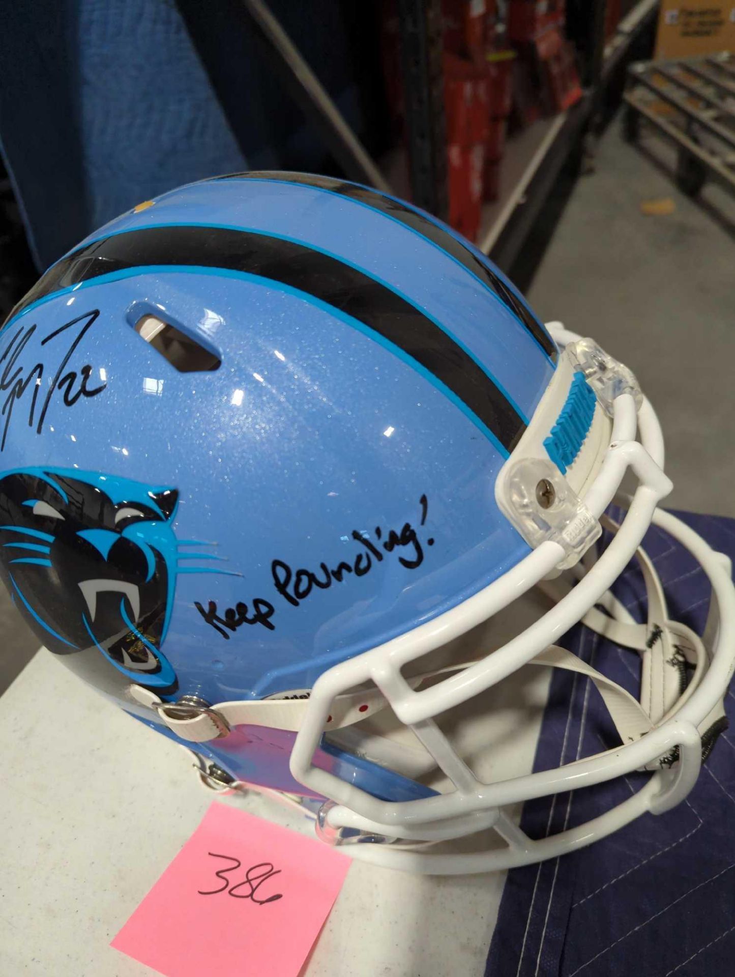 Signed Panthers Helmet - Image 4 of 6