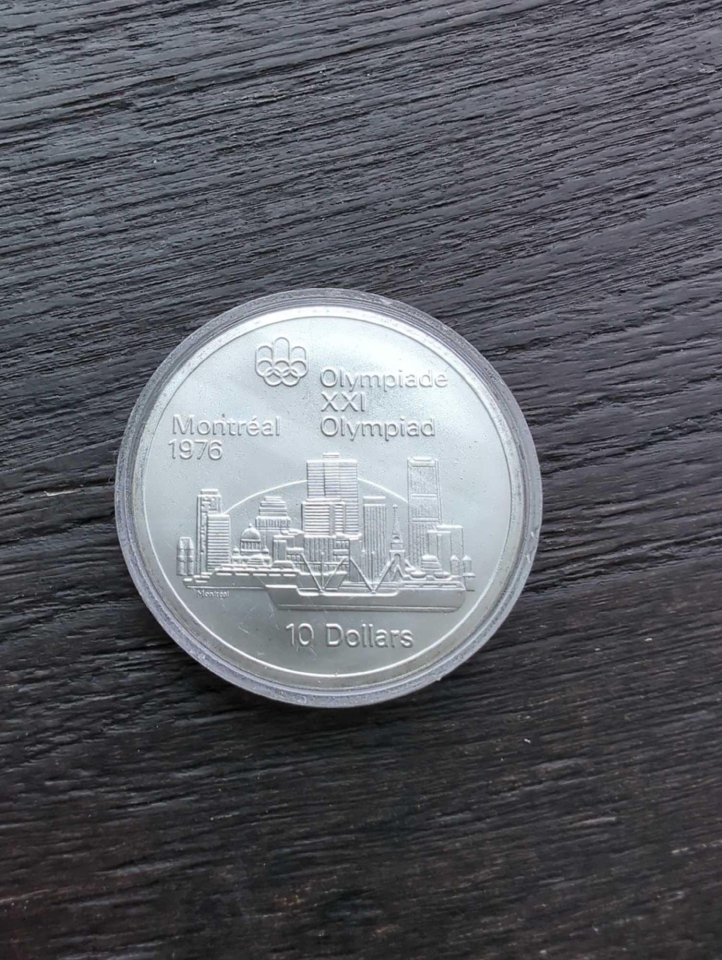 1973 Canada Queen Elizabeth Olympics Silver 10 Dollar Coin - Image 2 of 2