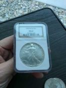 1992 MS 69 Graded American Silver Eagle