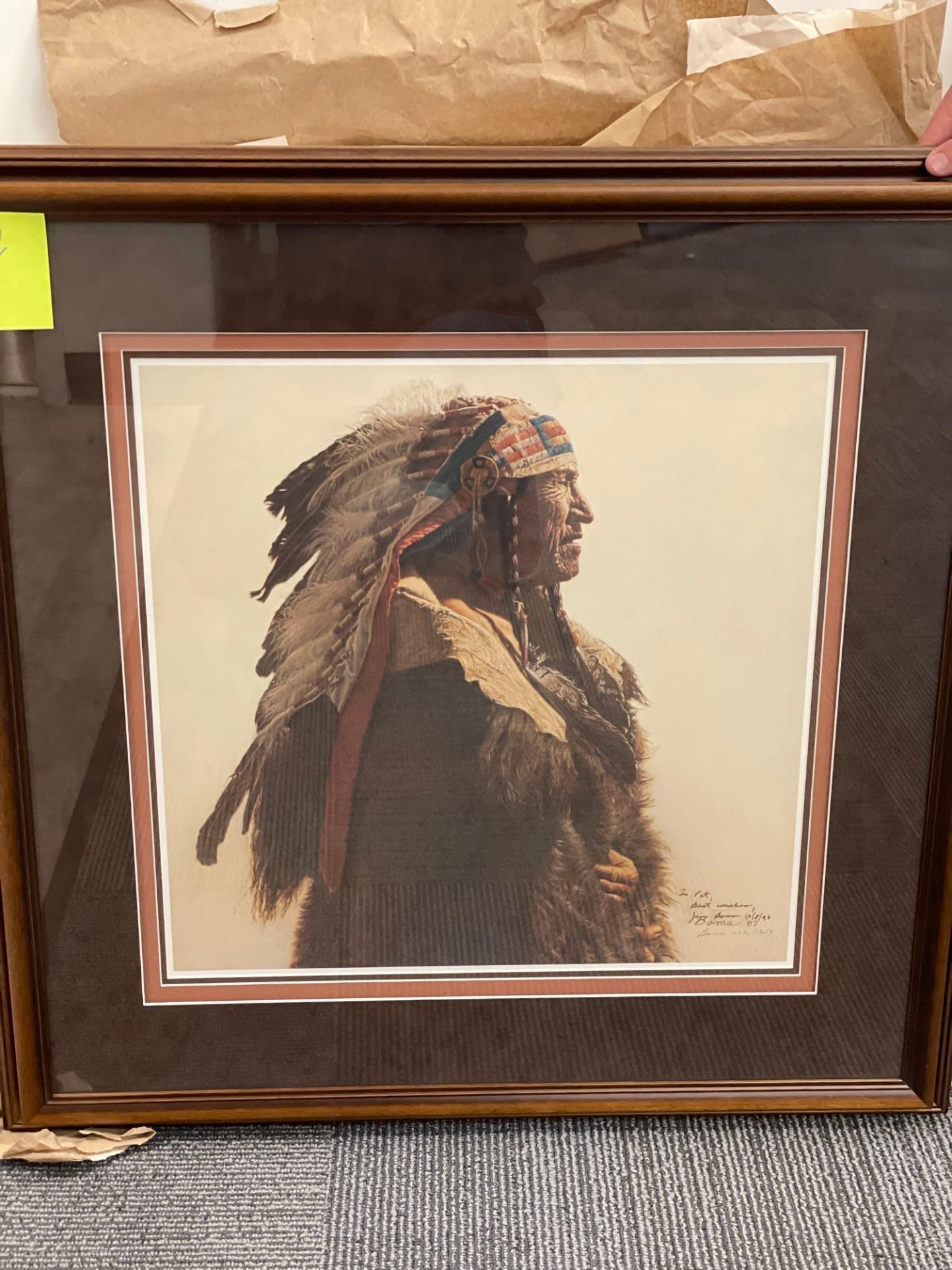 Art: James Bama "Crow Indian from Lodge Grass" 1 of 1250 Signed 2x - Image 2 of 5