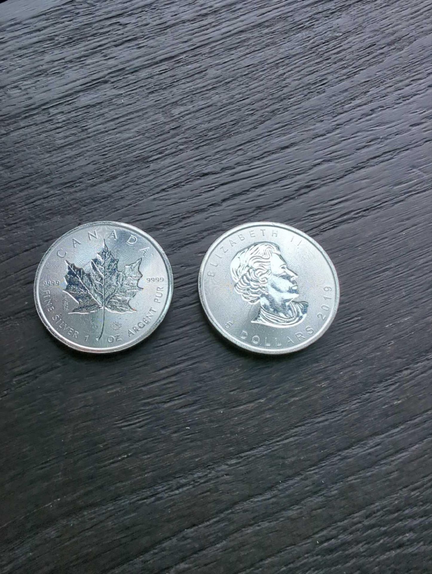 2 Canadian Maple Leaf Silver Coins - Image 3 of 3