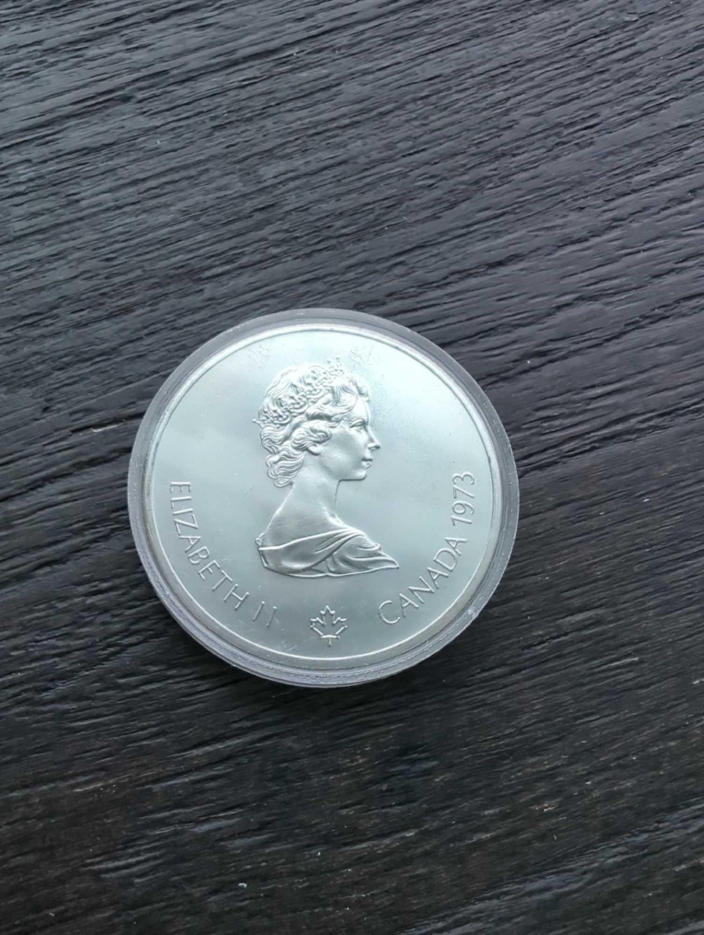 1973 Canada Queen Elizabeth Olympics Silver 10 Dollar Coin