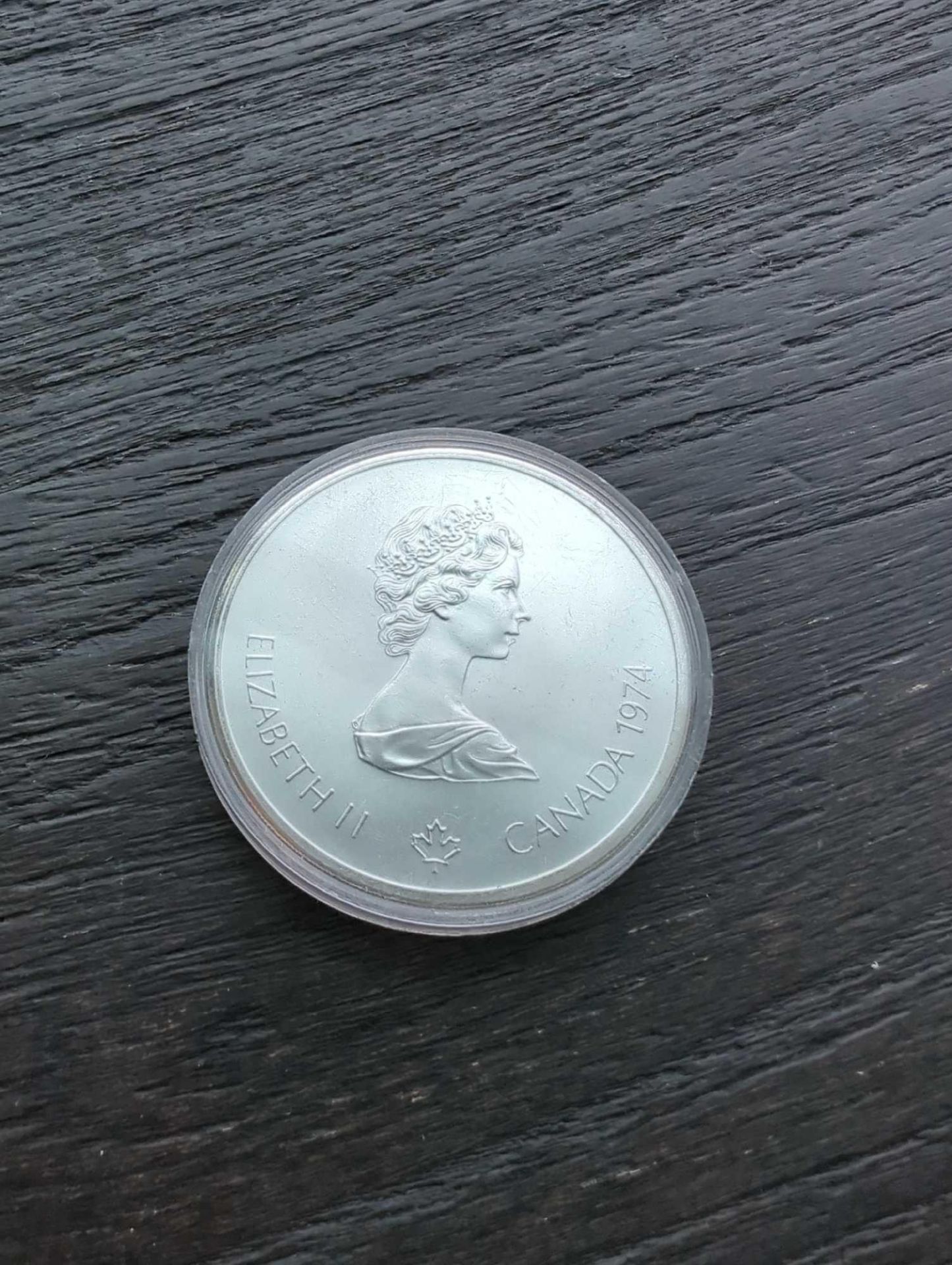 1974 Canada Queen Elizabeth Olympics Silver 10 Dollar Coin