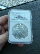 1989 MS 69 Graded American Silver Eagle