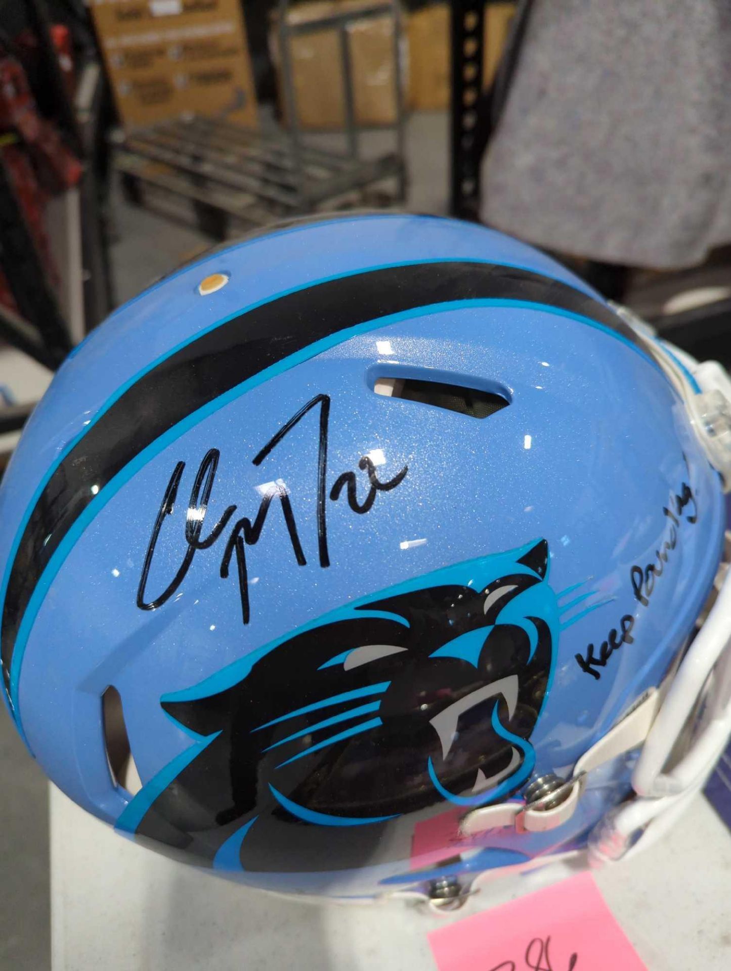 Signed Panthers Helmet - Image 3 of 6