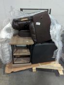 (1) pallet - recliner chairs and desk
