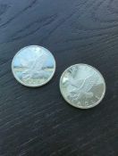2 Sunshine Mint Silver Eagles