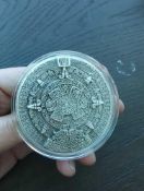 2022 Aztec Sun Stone Antiqued 2 oz Silver Stacker