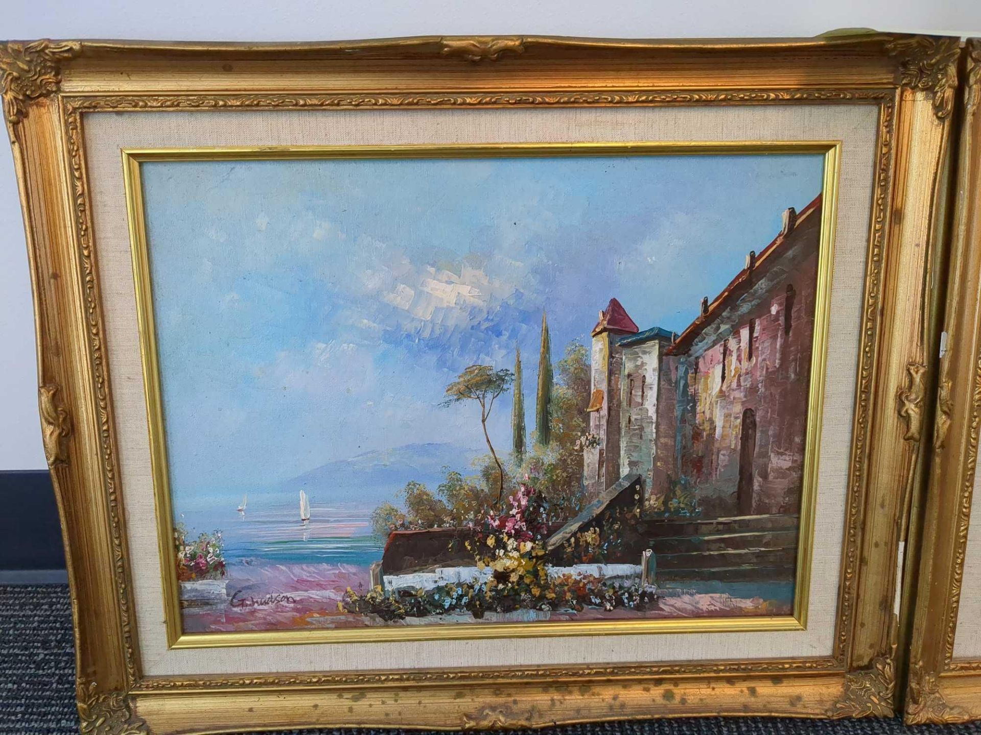 Art:Two Mediterranean /Lake Side Scene, Rossini - Image 5 of 6