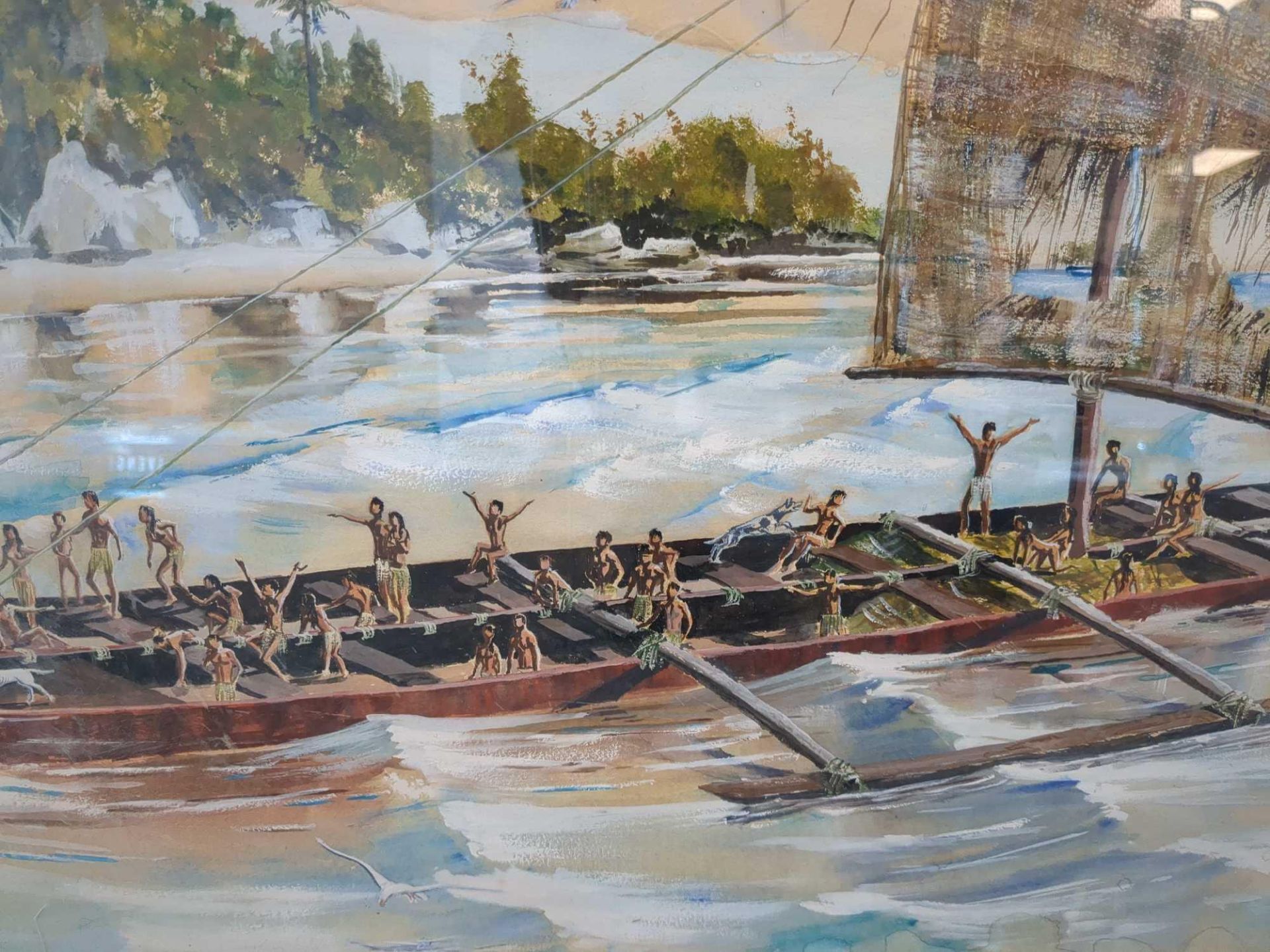 Art: Framed Boat Scene Ken Gaffney - Image 2 of 4