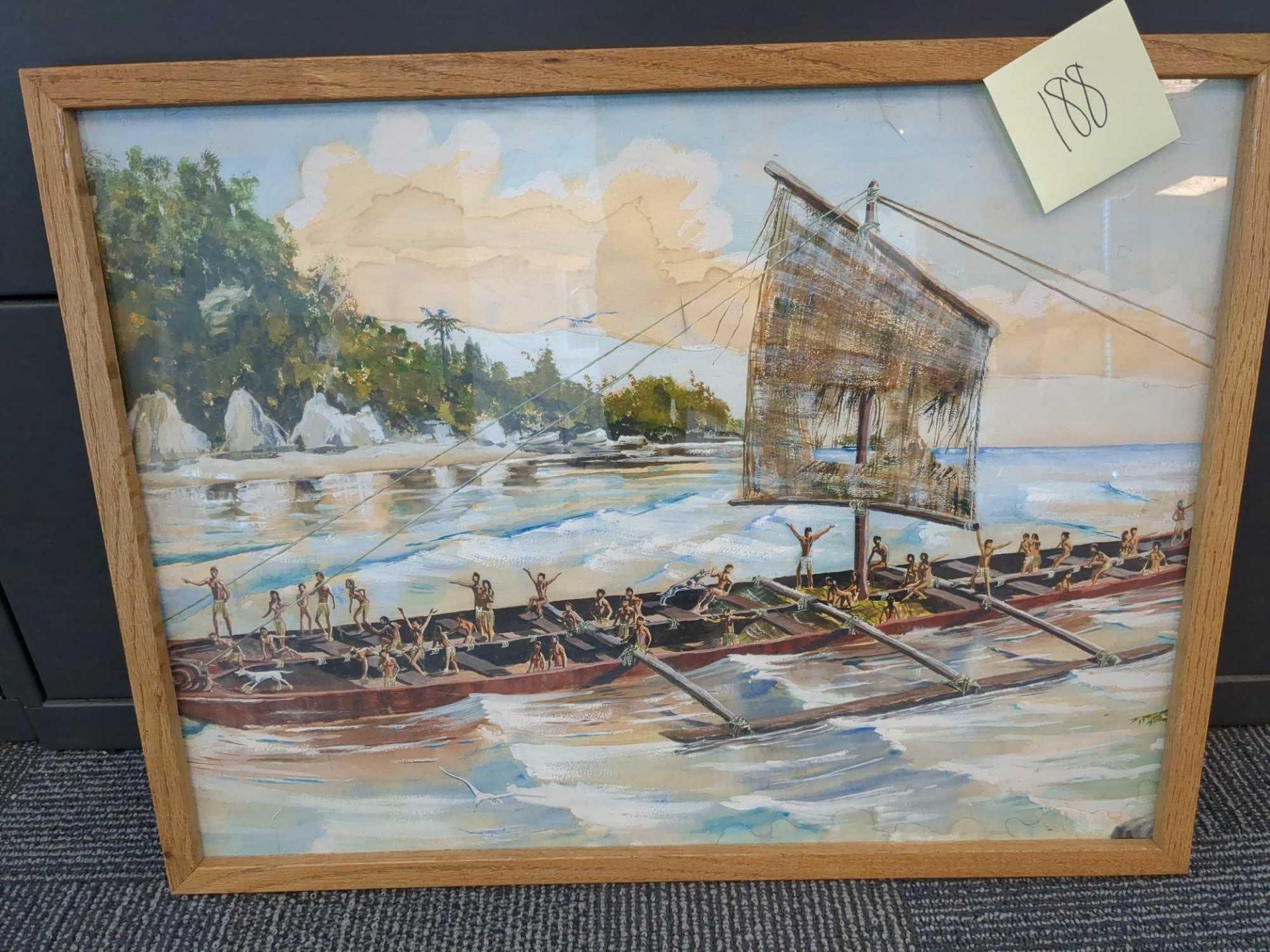 Art: Framed Boat Scene Ken Gaffney