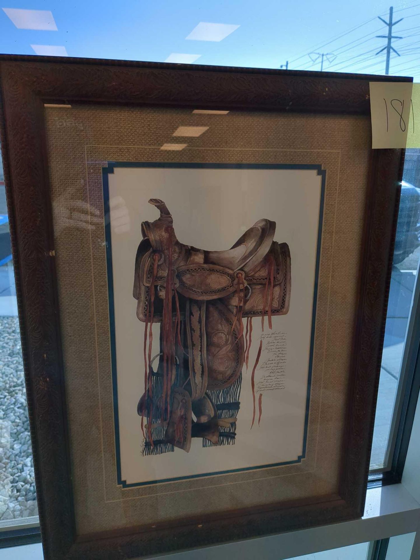 Art: Framed Art of Saddle