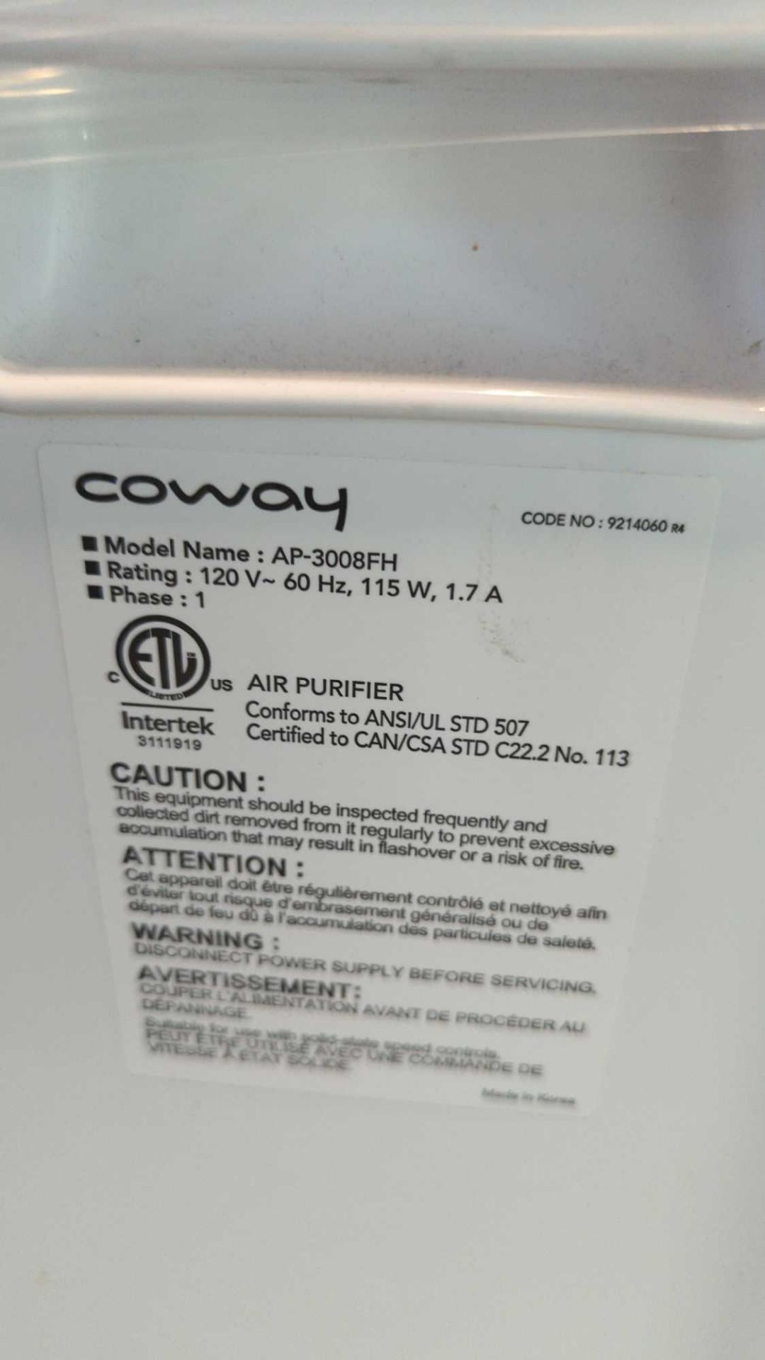 Pallet- Coway air purfiers (customer returns) - Image 4 of 4