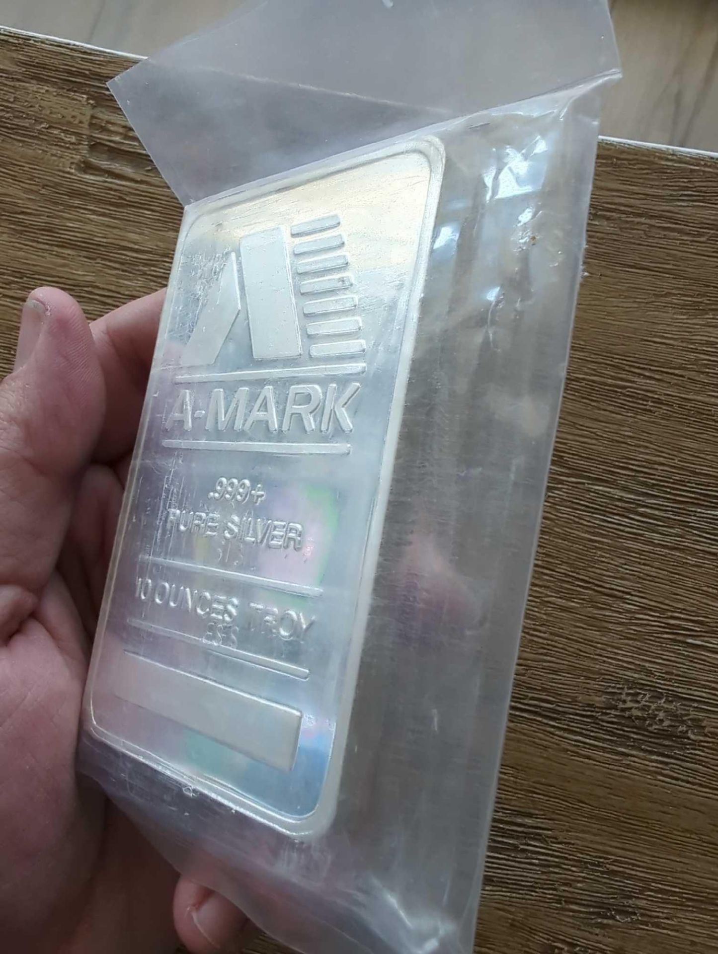 10 oz Vintage A Mark Silver 10 oz Bar in Original Packaging - Image 4 of 4