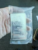 A Mark 10 oz Silver Bar